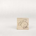 Hop Away Bunny rubber stamp